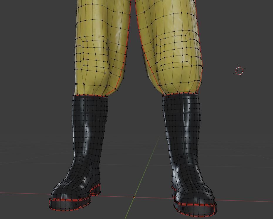 Man in hazmat suit Low-poly 3D model_18