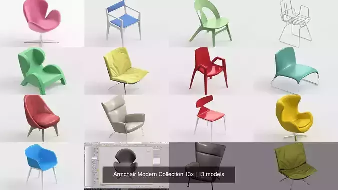 Armchair Modern Collection 13x