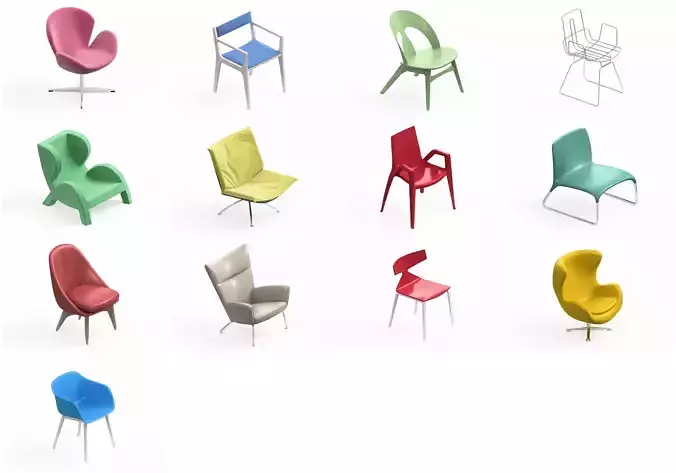 Armchair Modern Collection 13x 