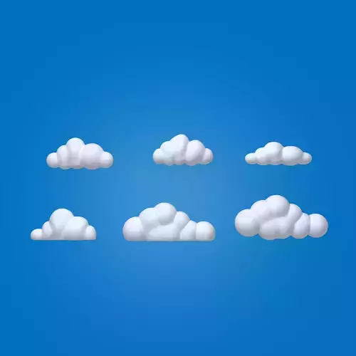 Clouds Cartoon 3D model