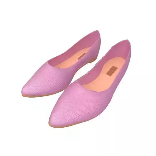 Flat Shoes v2 005 Low-poly 3D model