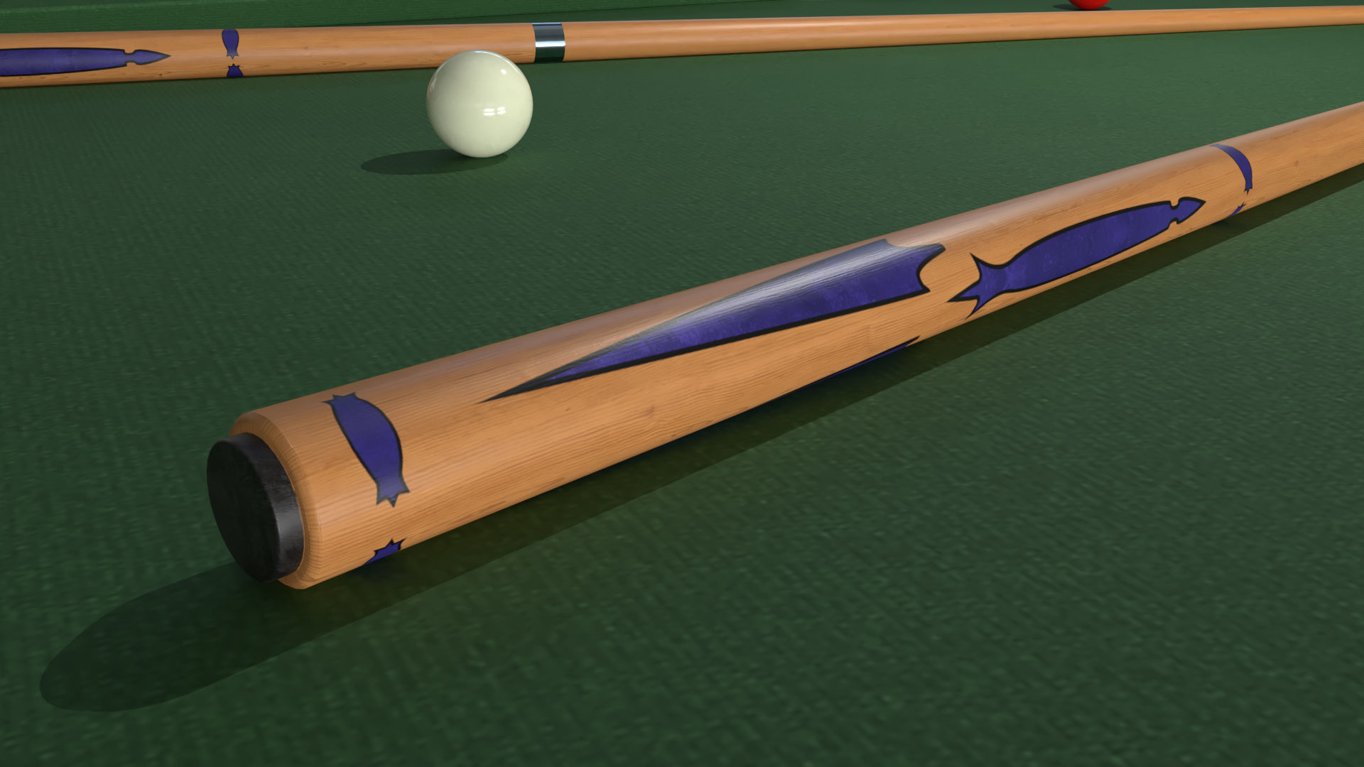 Pool Table Low-poly 3D model_4