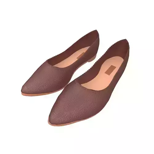 Flat Shoes v2 006 Low-poly 3D model