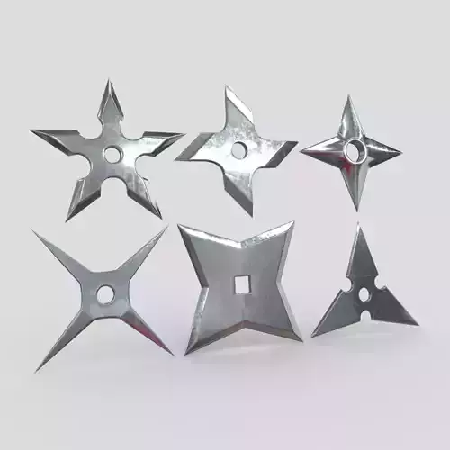 Shuriken Pack Low-poly 3D model