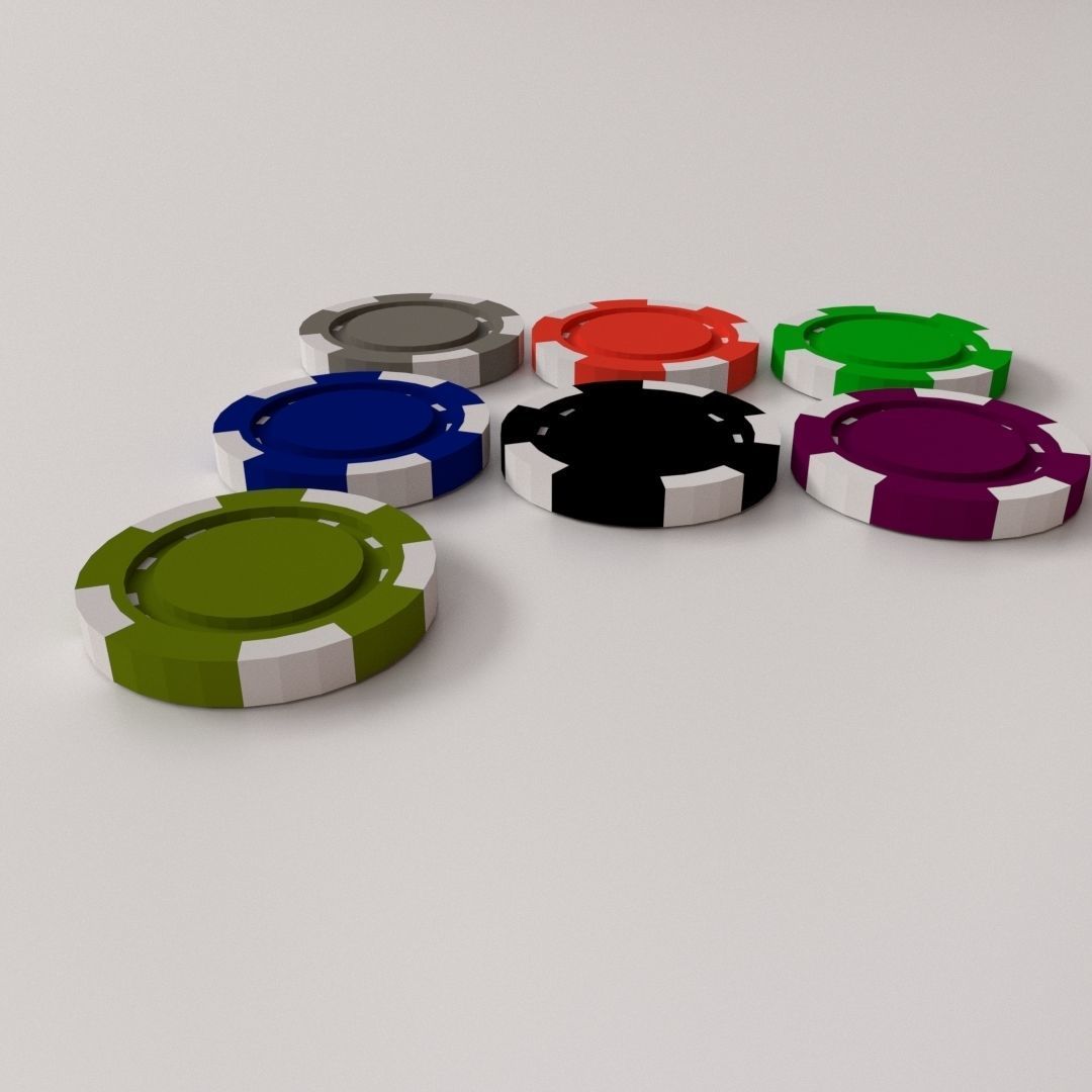 Poker Chip 3D model_1
