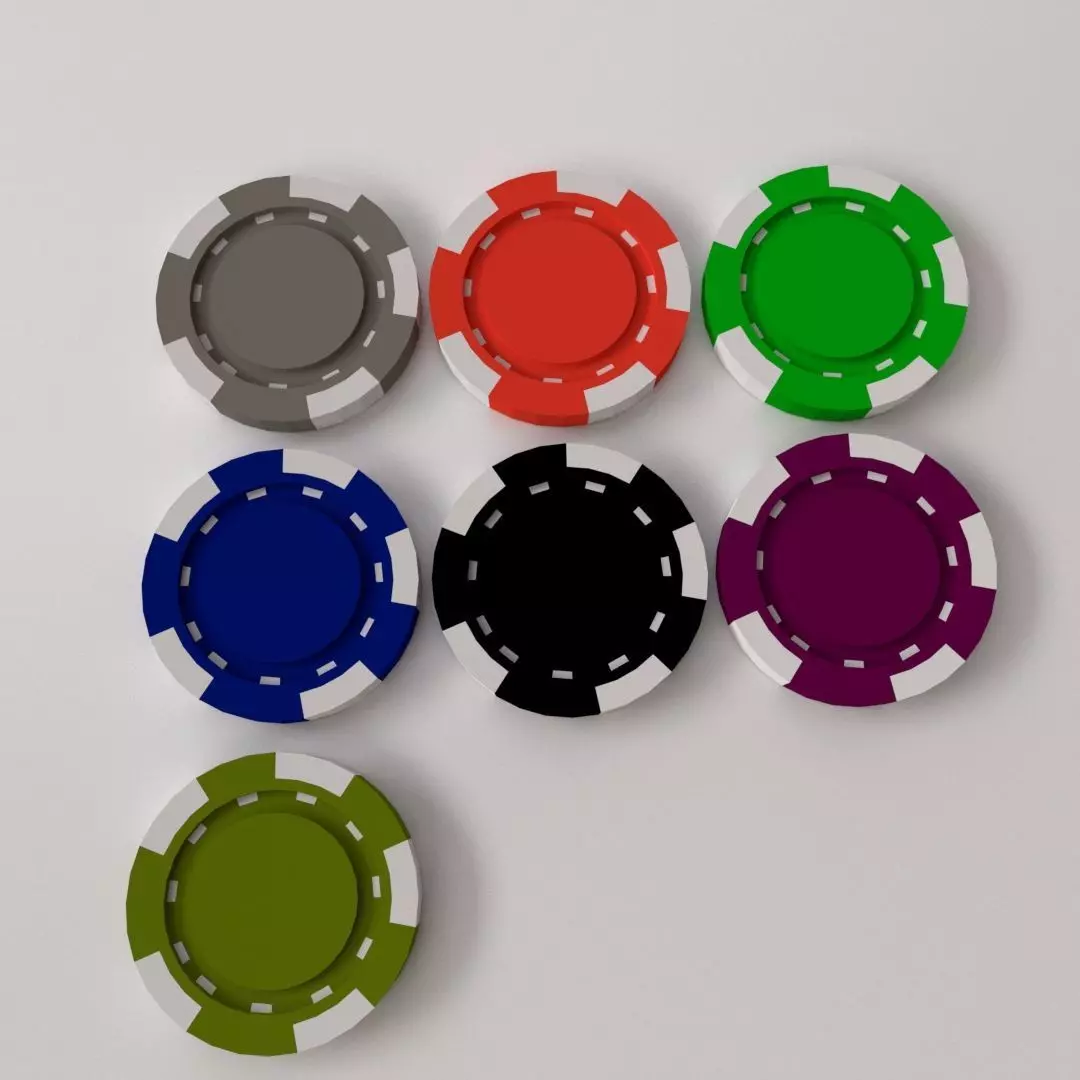 Poker Chip 3D model_0