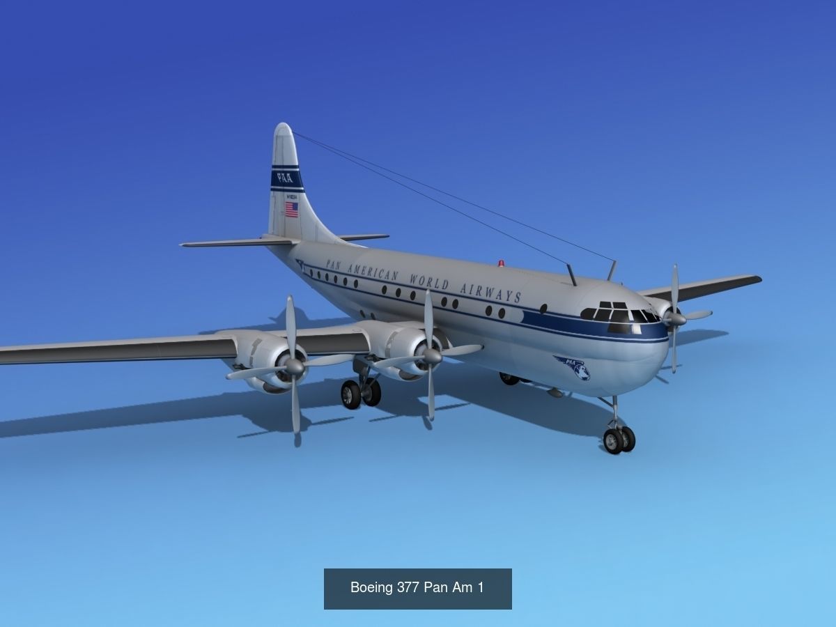 21 PanAm Airliners 3D Model Collection_6