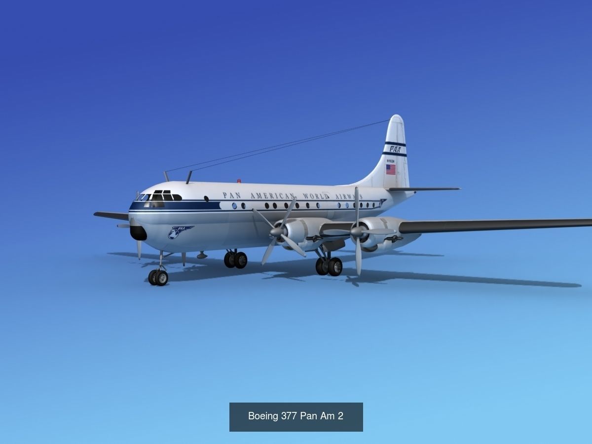 21 PanAm Airliners 3D Model Collection_7