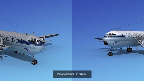21 PanAm Airliners 3D Model Collection_1