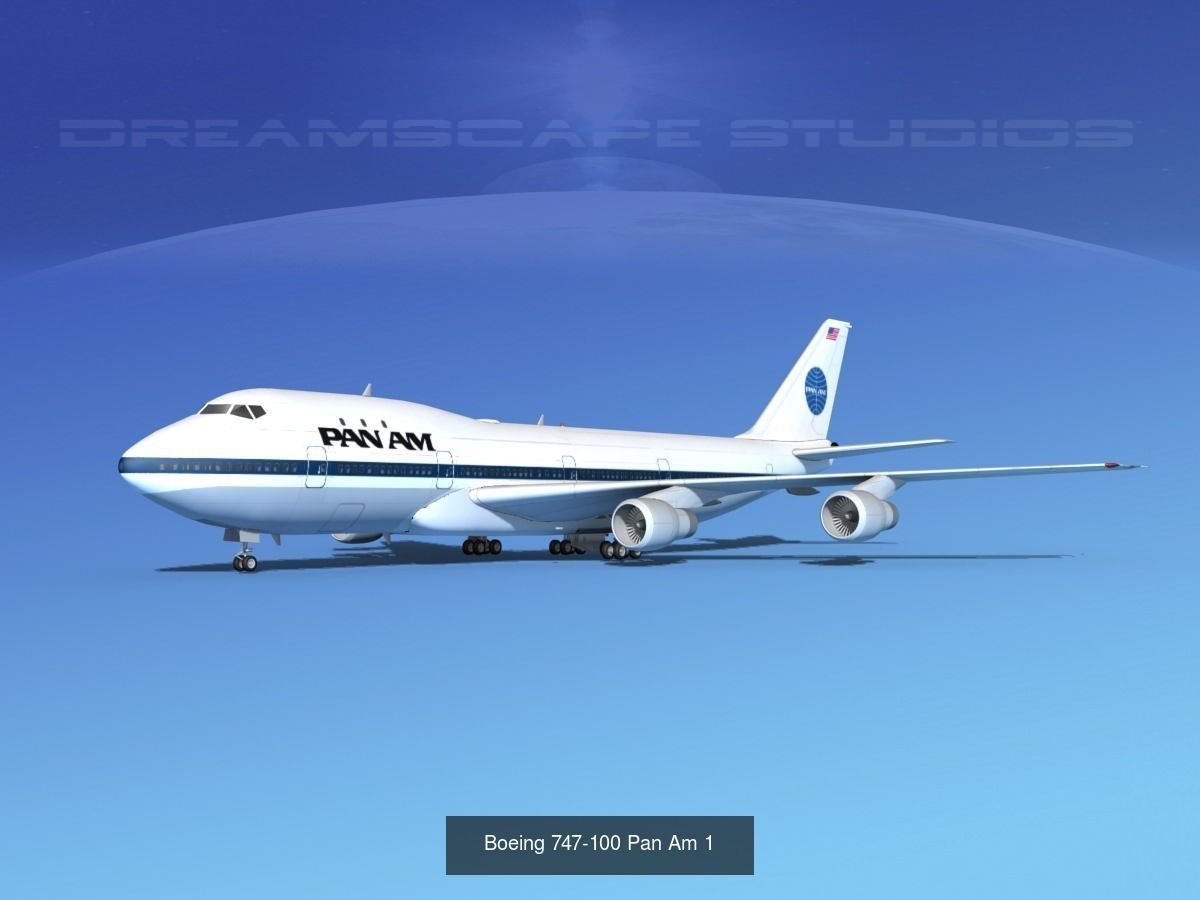 21 PanAm Airliners 3D Model Collection_9