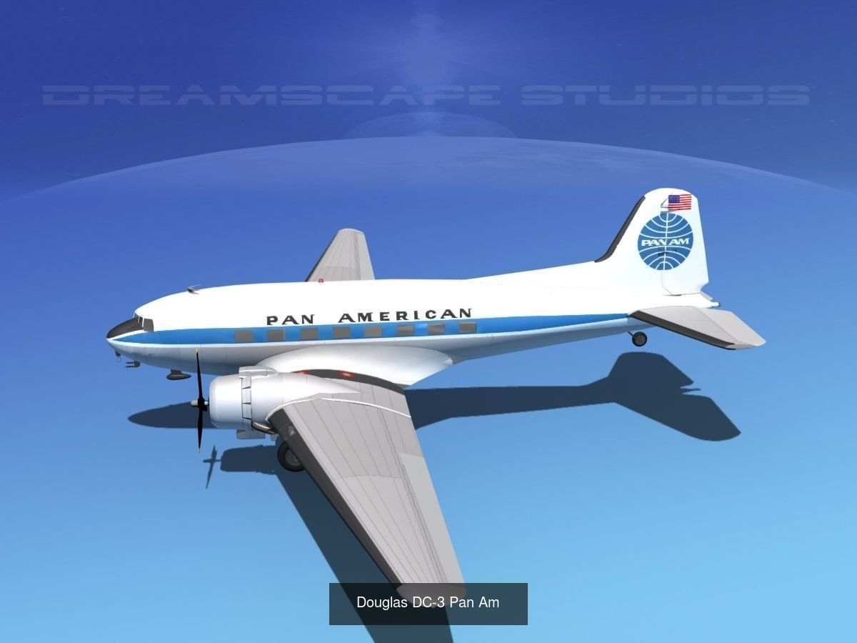 21 PanAm Airliners 3D Model Collection_13
