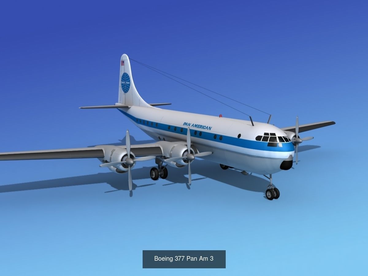 21 PanAm Airliners 3D Model Collection_8