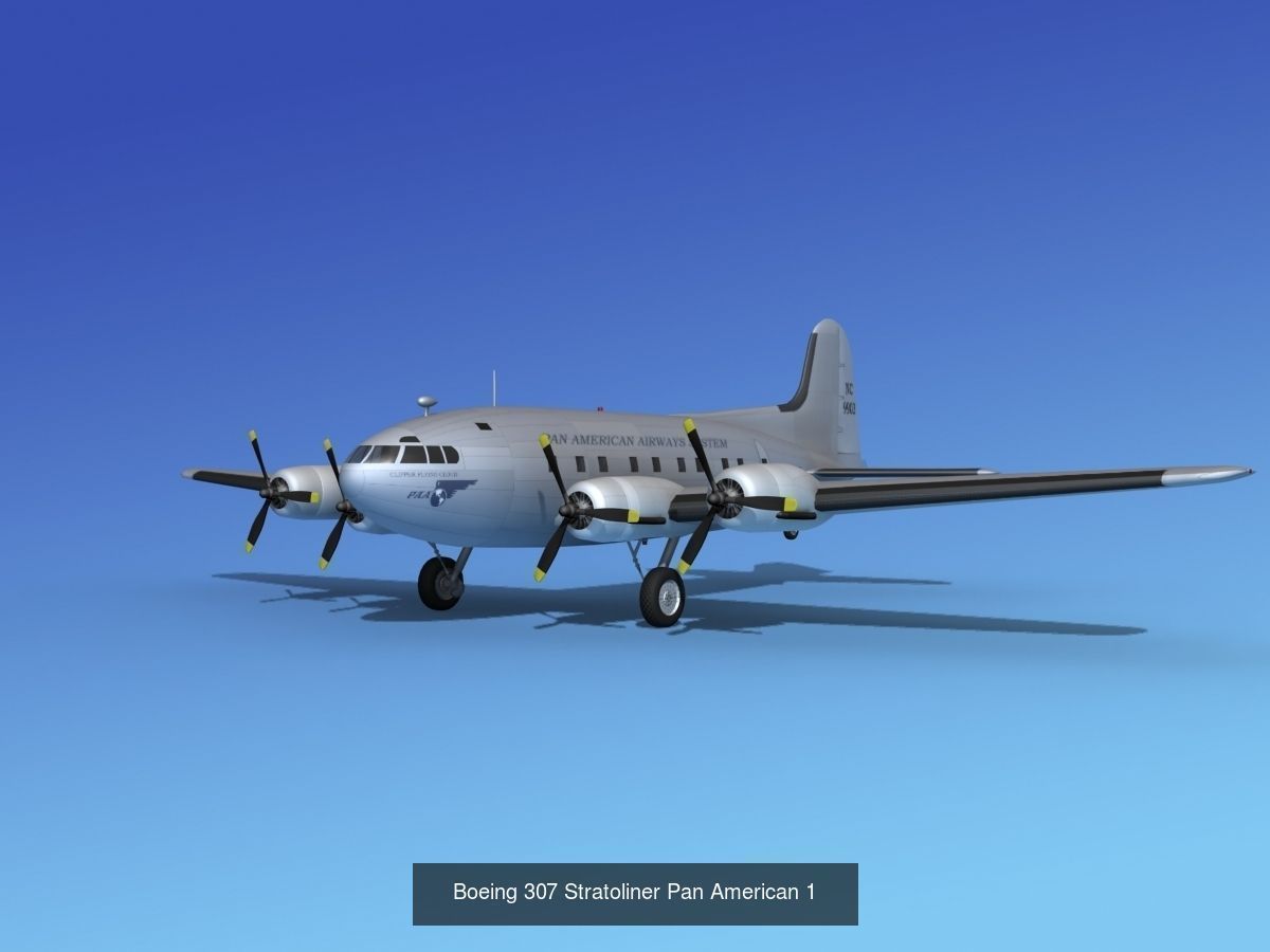 21 PanAm Airliners 3D Model Collection_16
