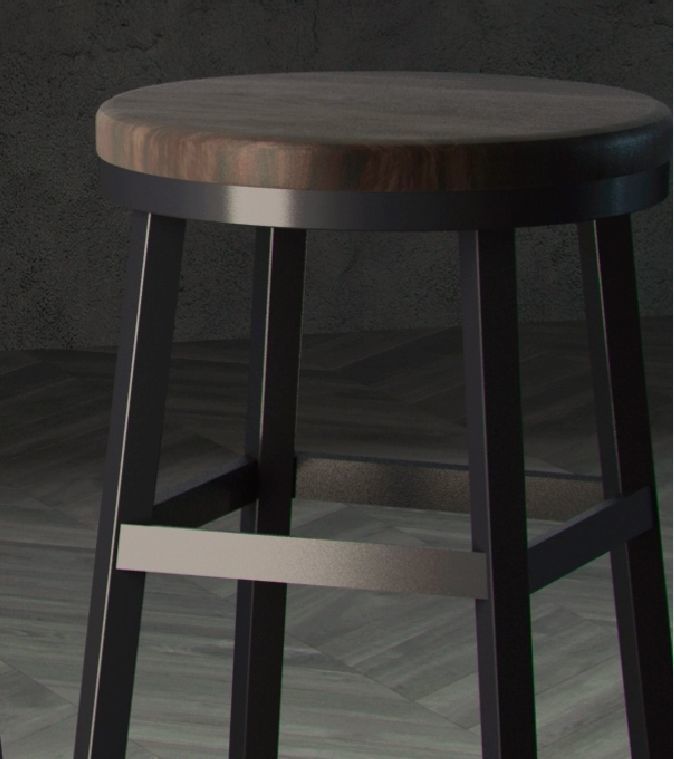 Fora furniture stool 3D model_3