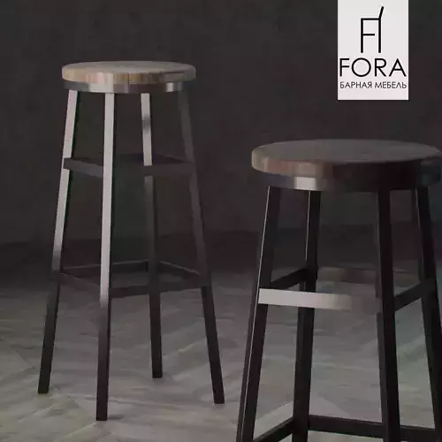 Fora furniture stool 3D model