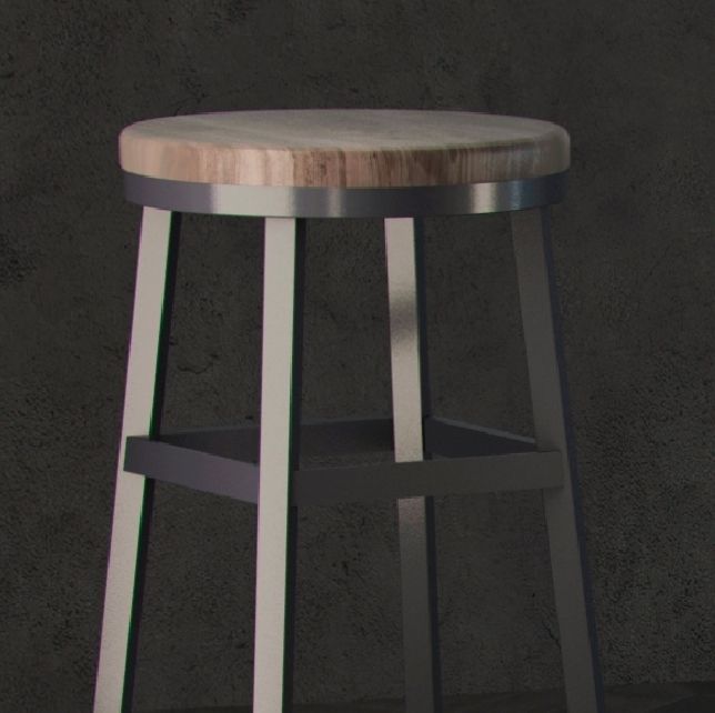 Fora furniture stool 3D model_2