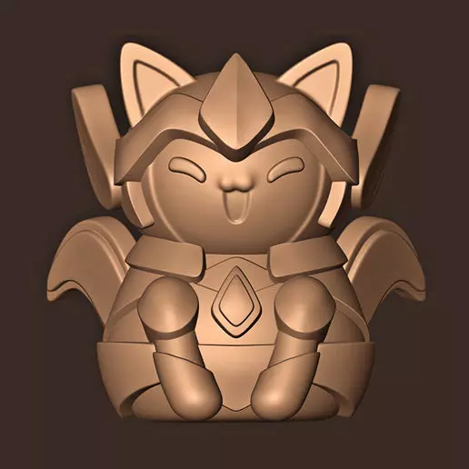 Cat Saint Seiya Gold 3D print model_0