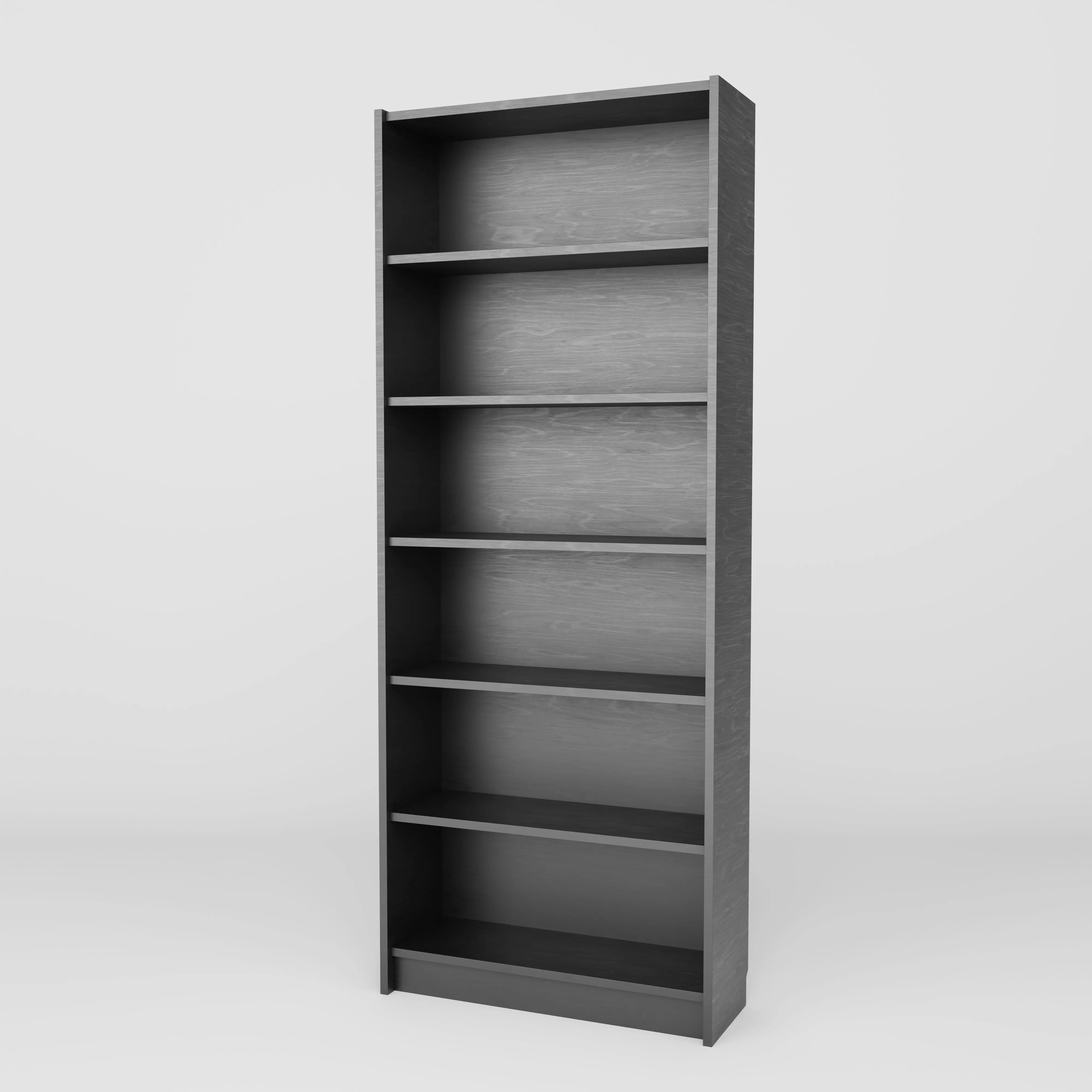 Ikea Bookshelf Billy Black 80x28x202cm Low-poly 3D model_0