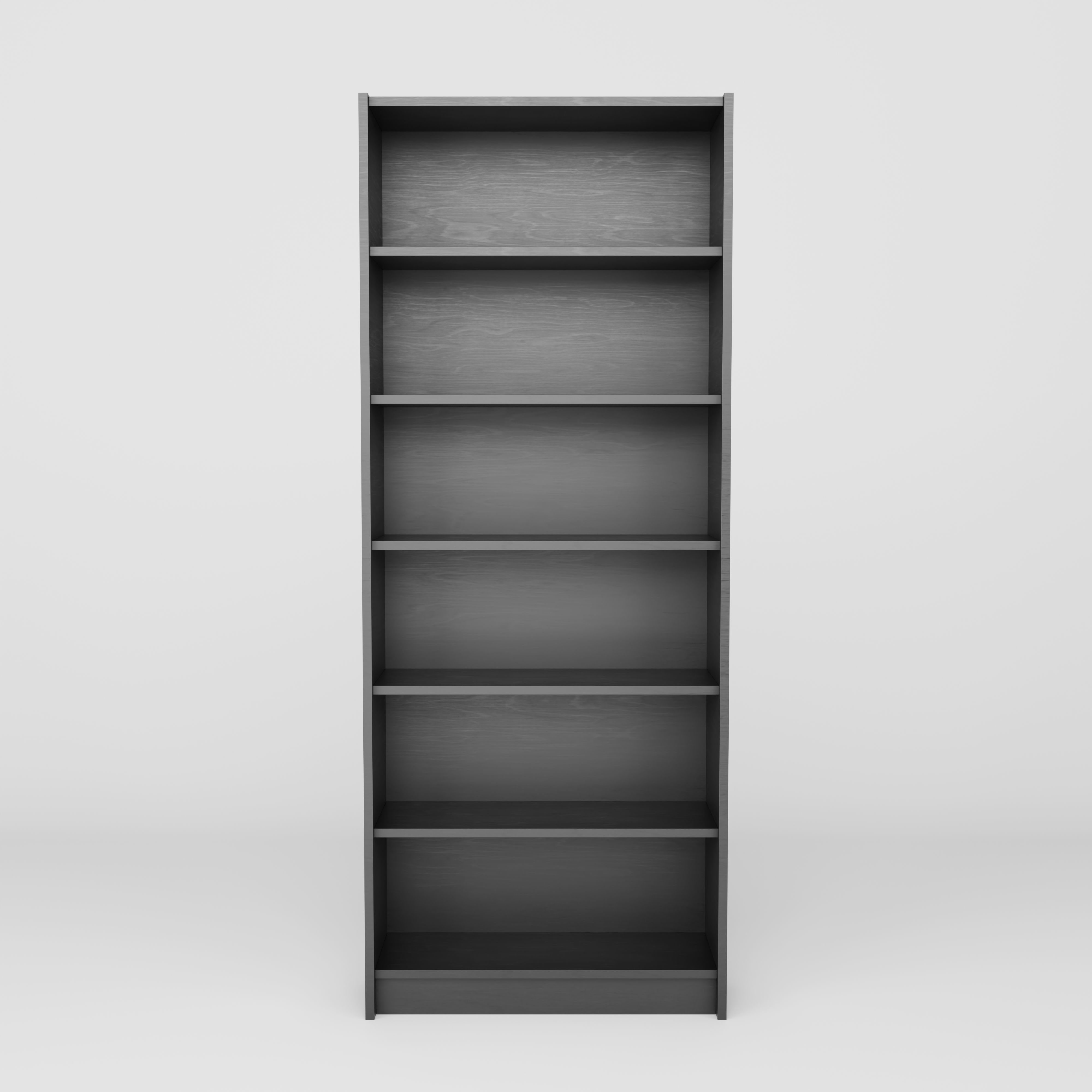 Ikea Bookshelf Billy Black 80x28x202cm Low-poly 3D model_2