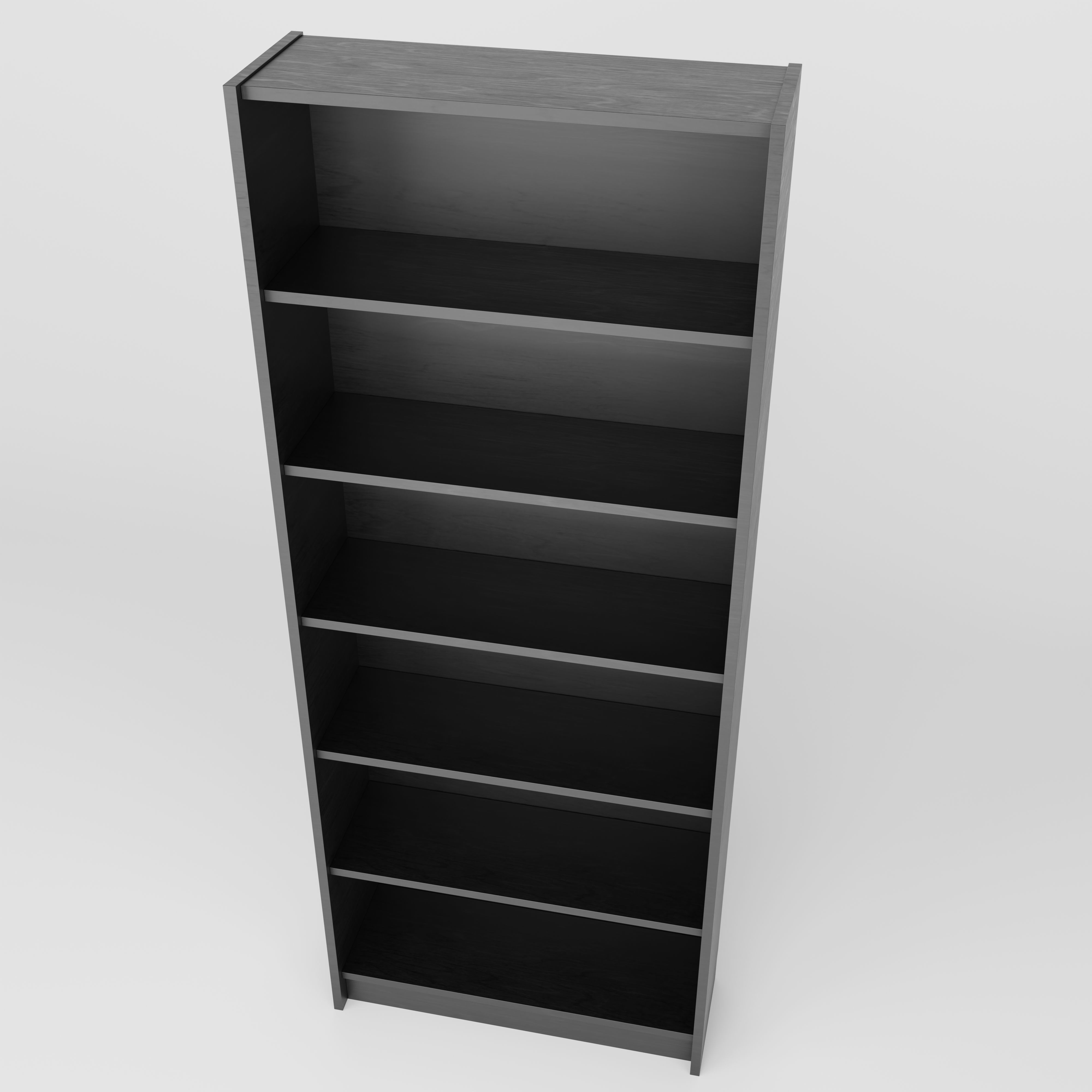 Ikea Bookshelf Billy Black 80x28x202cm Low-poly 3D model_4