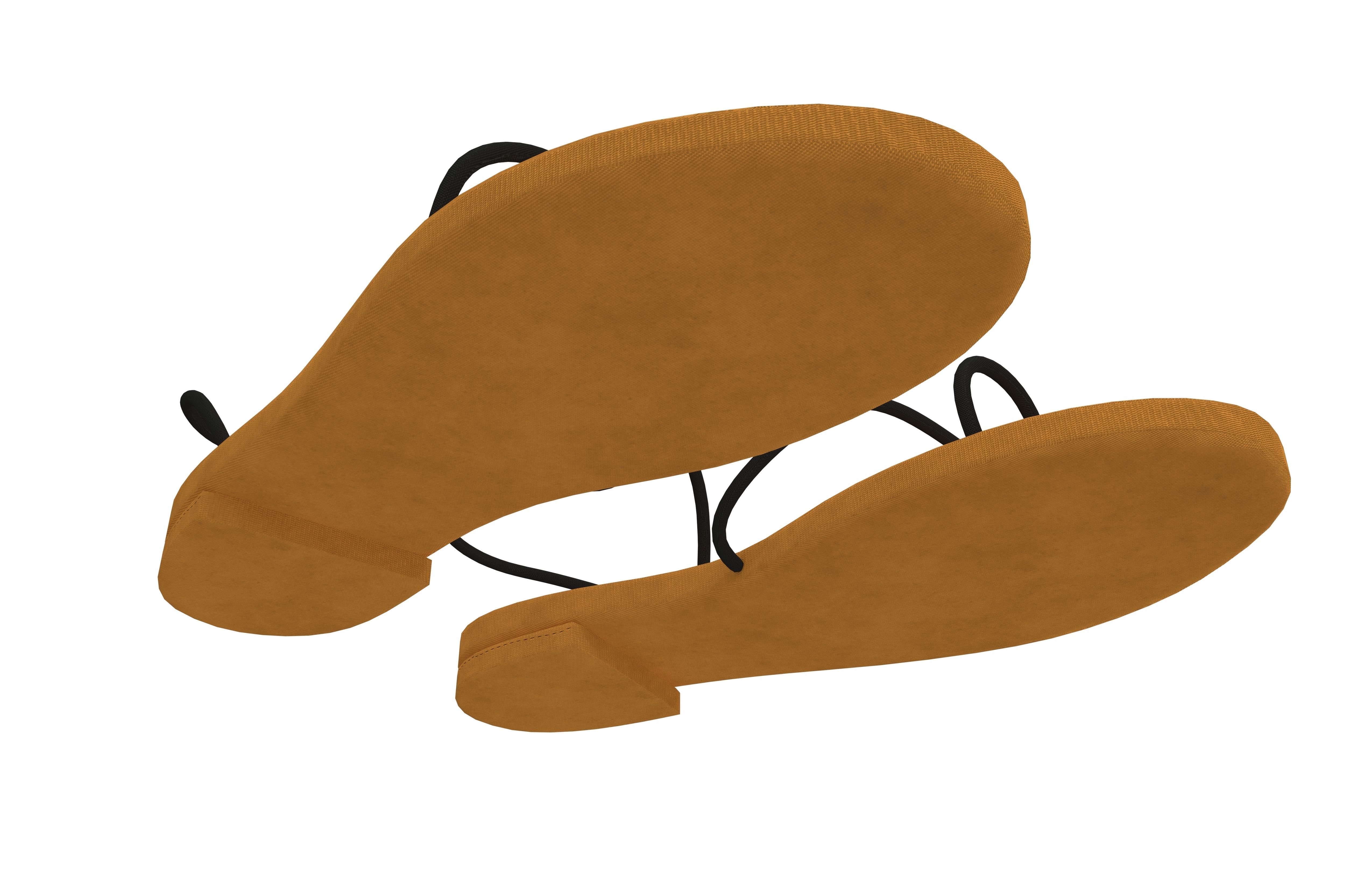 Flat Sandals v2 001 Low-poly 3D model_3