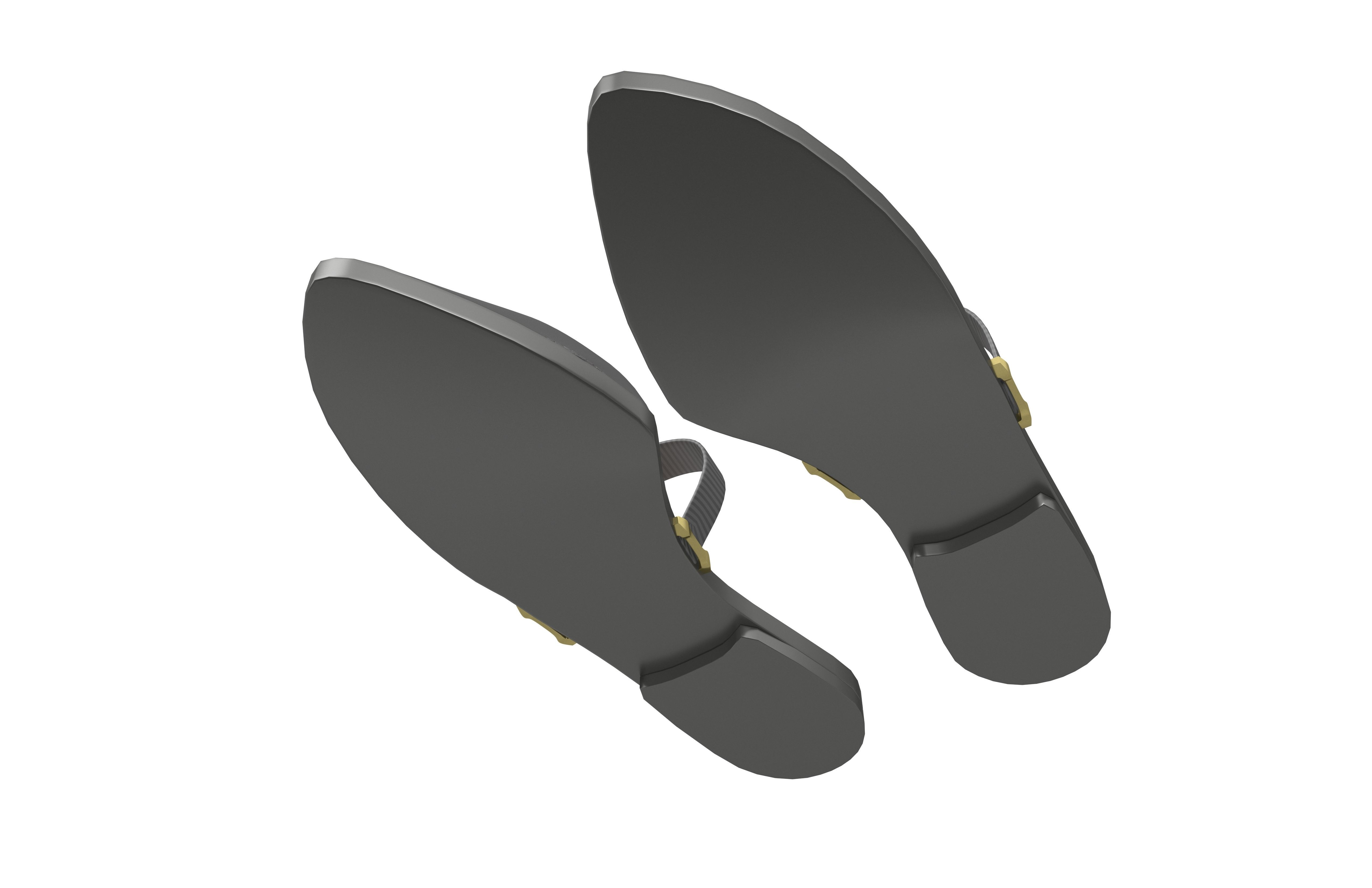 Pointed Flat Shoes v1 003 Low-poly 3D model_2