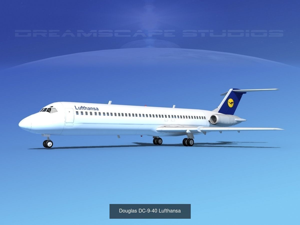 36 Lufthansa Jetliners 3D Model Collection_36