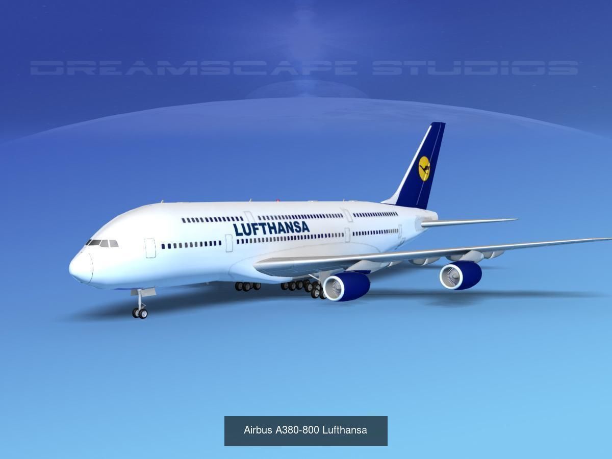 36 Lufthansa Jetliners 3D Model Collection_14