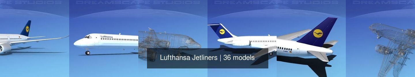 36 Lufthansa Jetliners 3D Model Collection_11