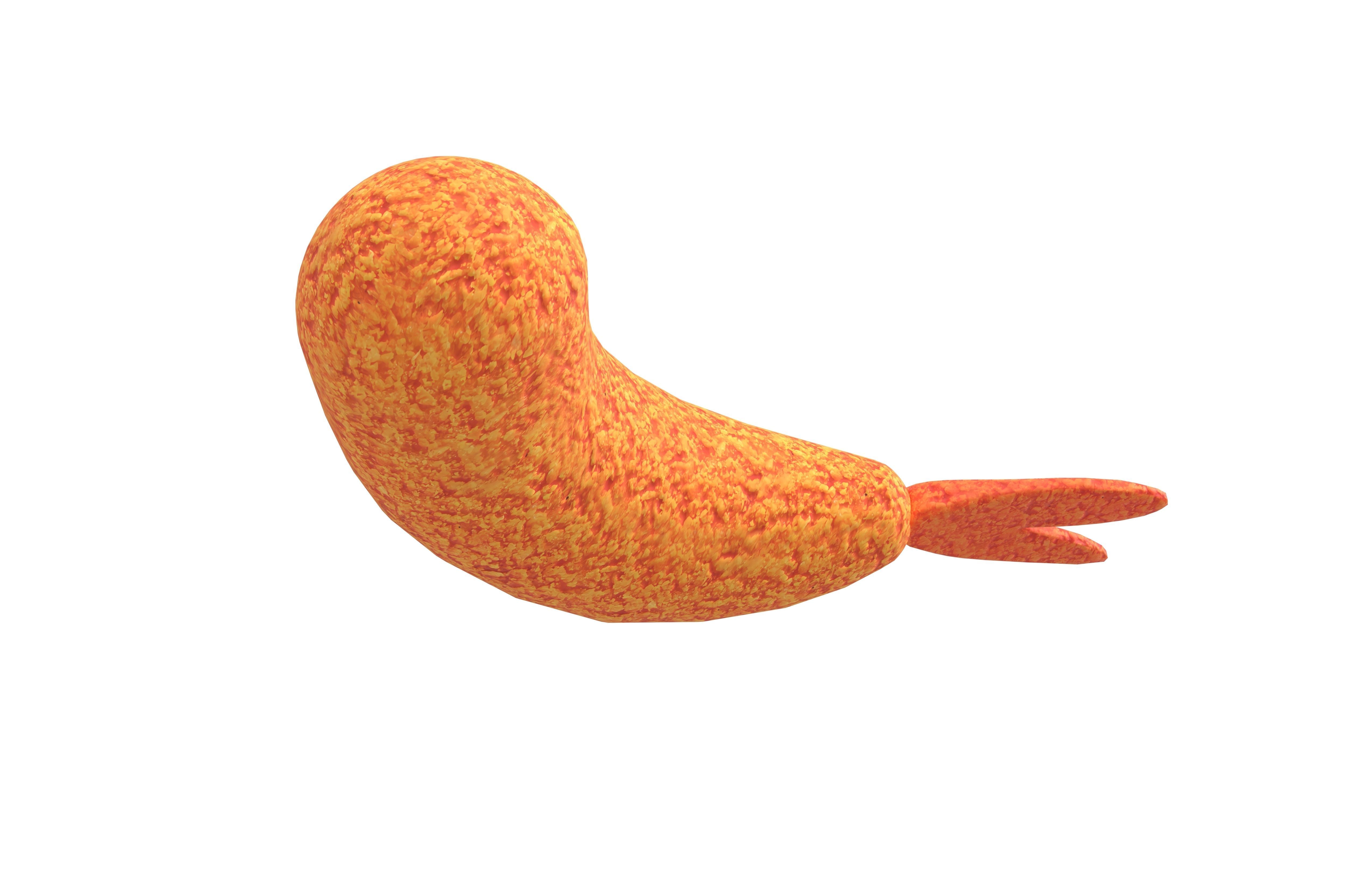 Fried Shrimp V1 001 Low-poly 3D model_1