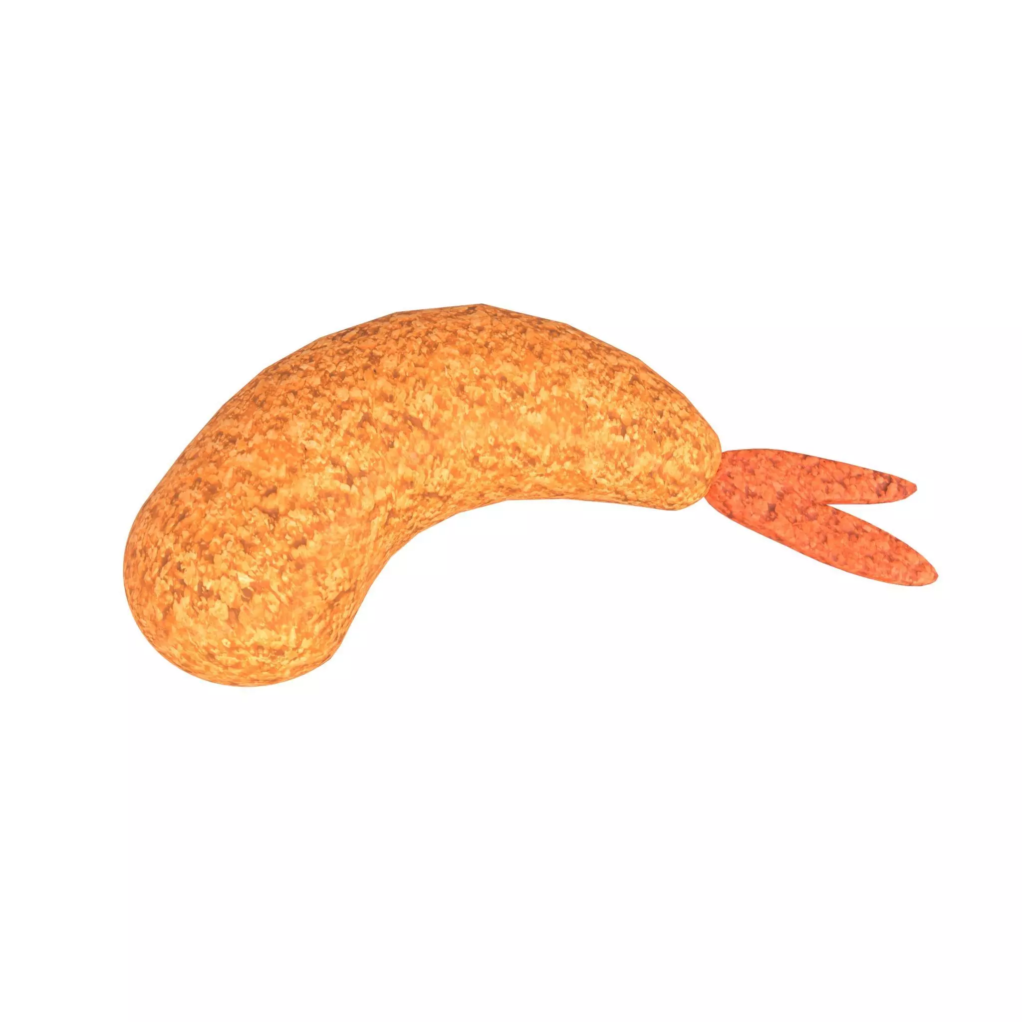 Fried Shrimp V1 002 Low-poly 3D model_0