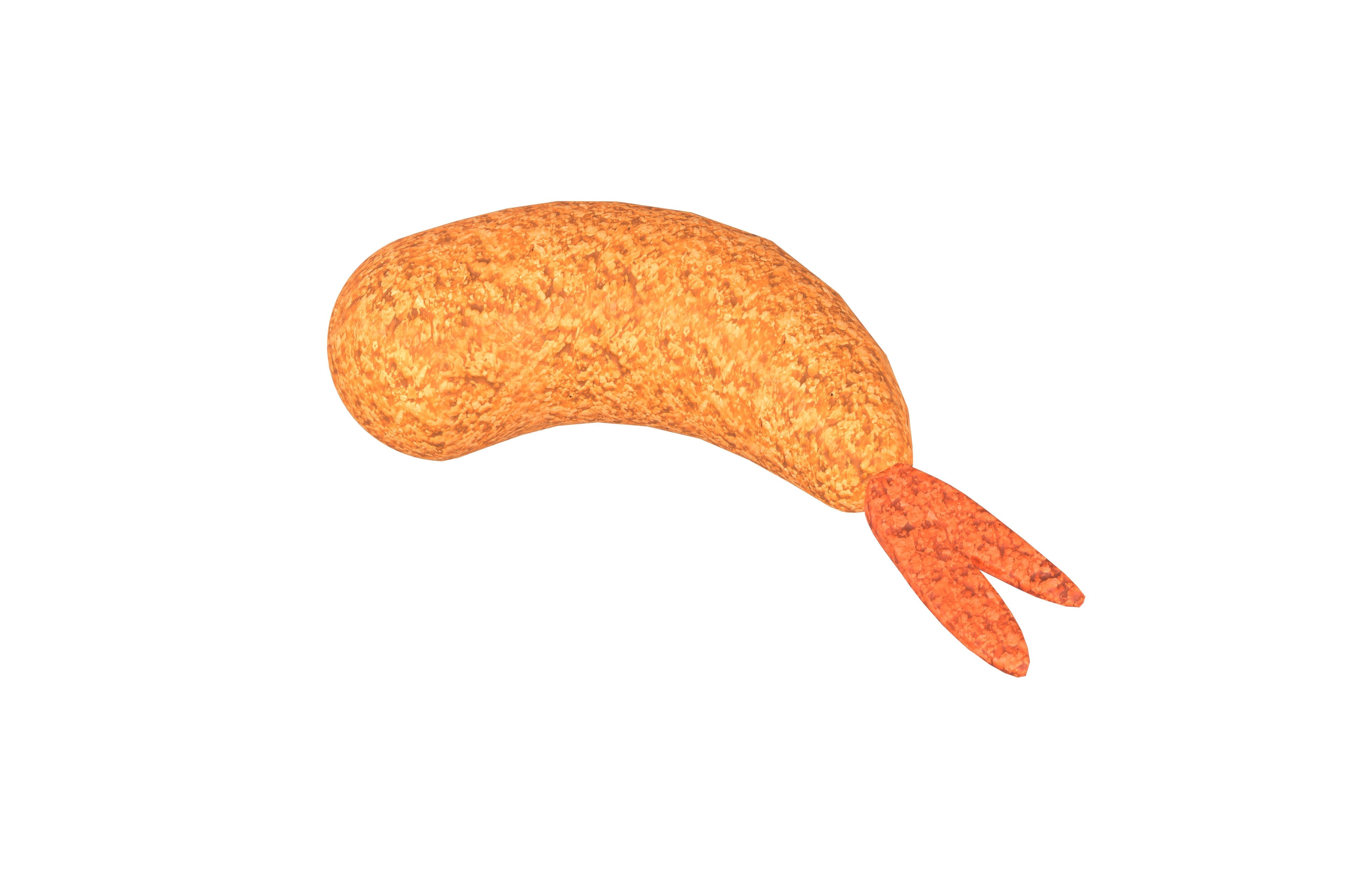 Fried Shrimp V1 002 Low-poly 3D model_2