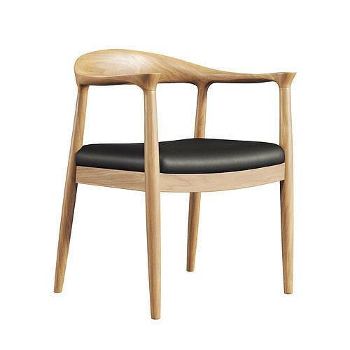 Wooden Chair 091 3D model