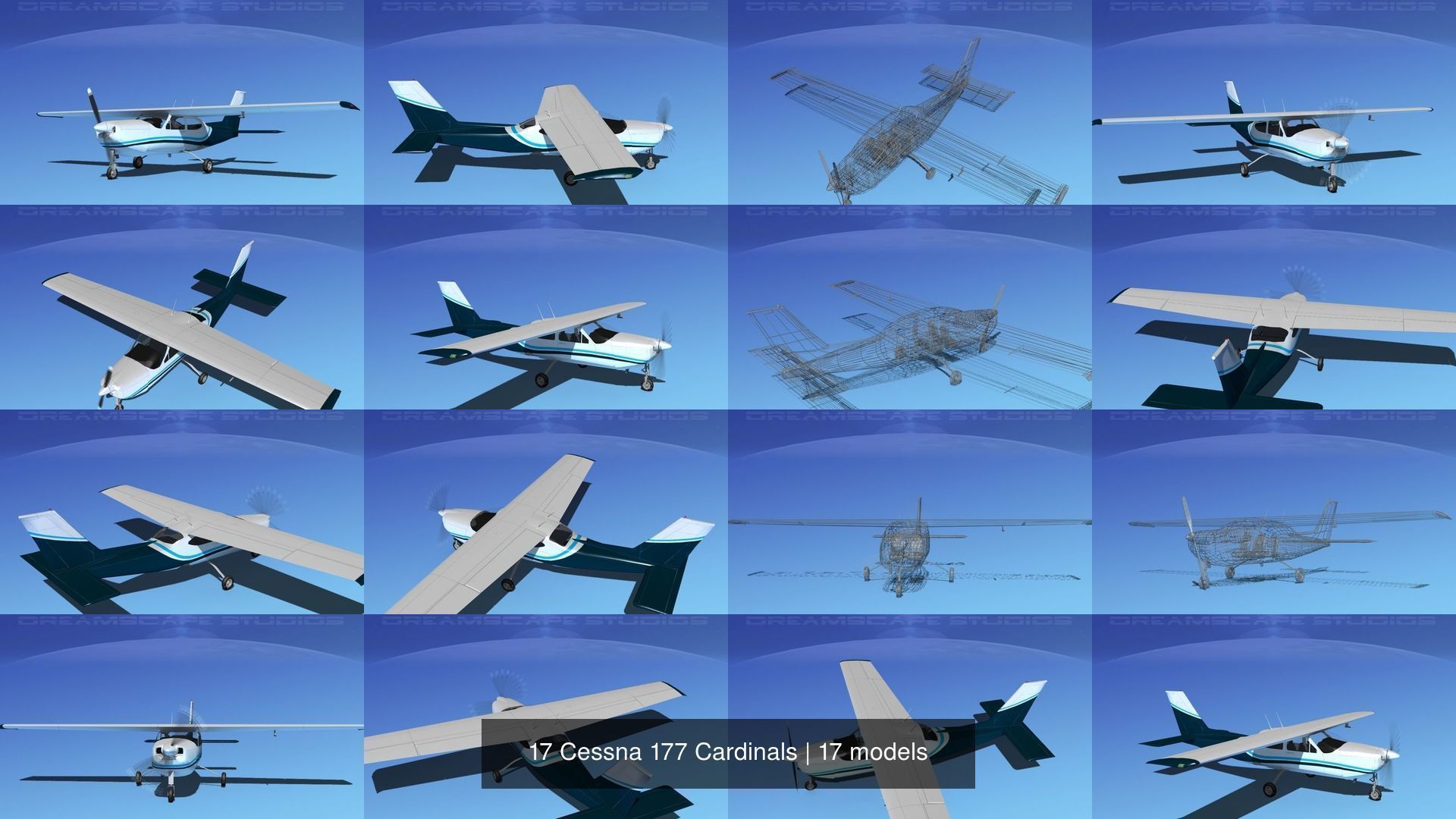 17 Cessna 177 Cardinals 3D Model Collection_4