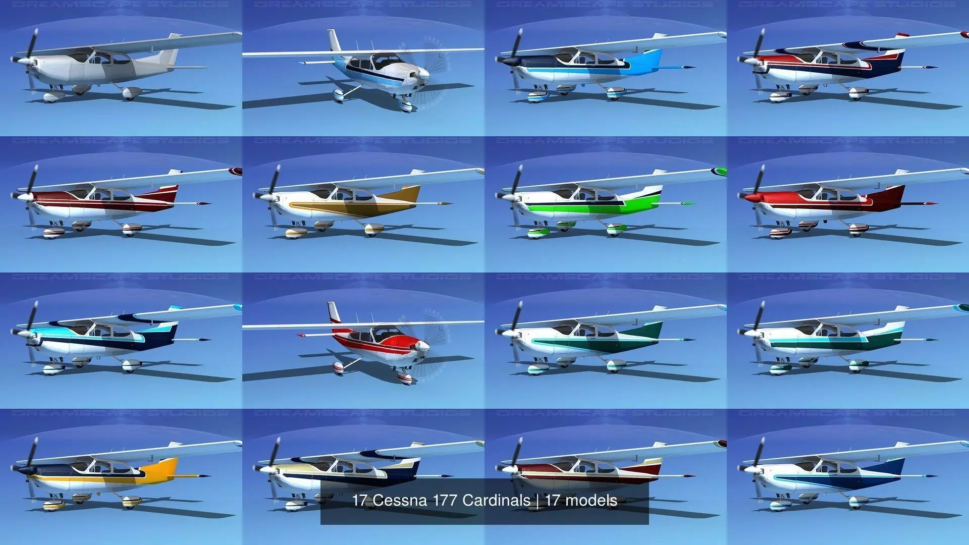 17 Cessna 177 Cardinals 3D Model Collection_0