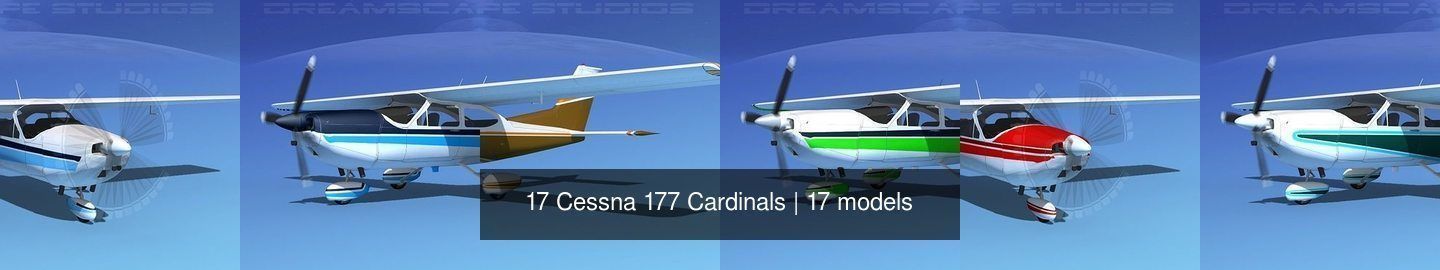 17 Cessna 177 Cardinals 3D Model Collection_3