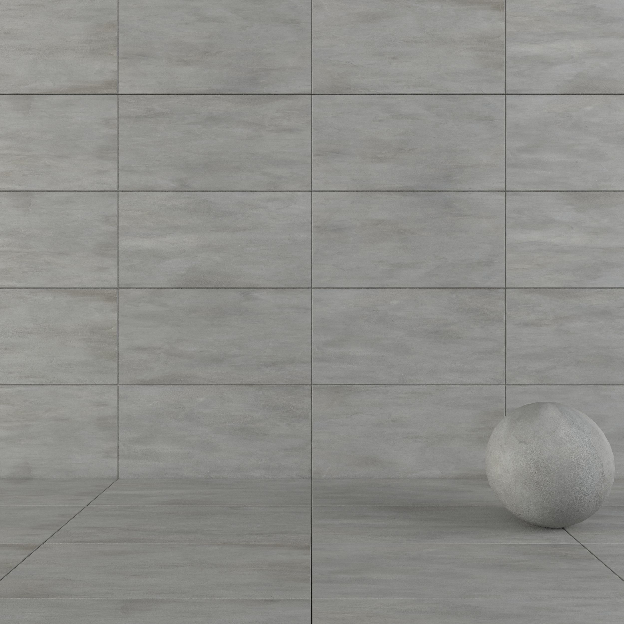 Concrete wall tiles Luce Acciaio 60x120 Set 2 Texture_6