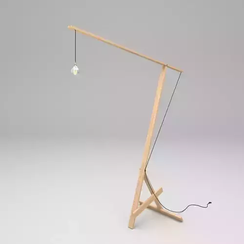 WOOD FLOOR LAMP - LAMPADA A STELO