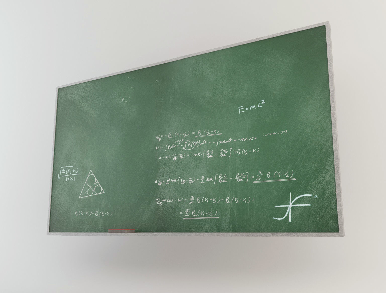 Blackboard 1 Low-poly 3D model_3