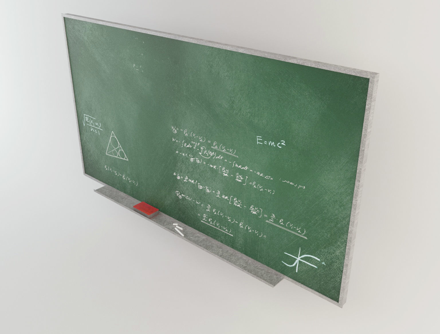 Blackboard 1 Low-poly 3D model_2