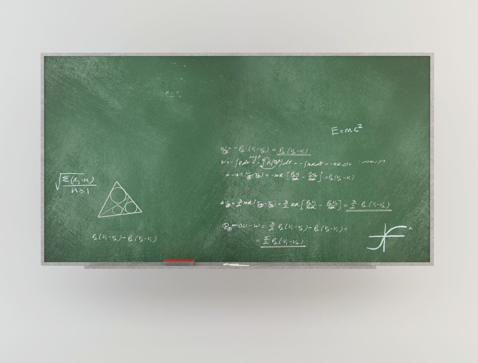 Blackboard 1 Low-poly 3D model_1