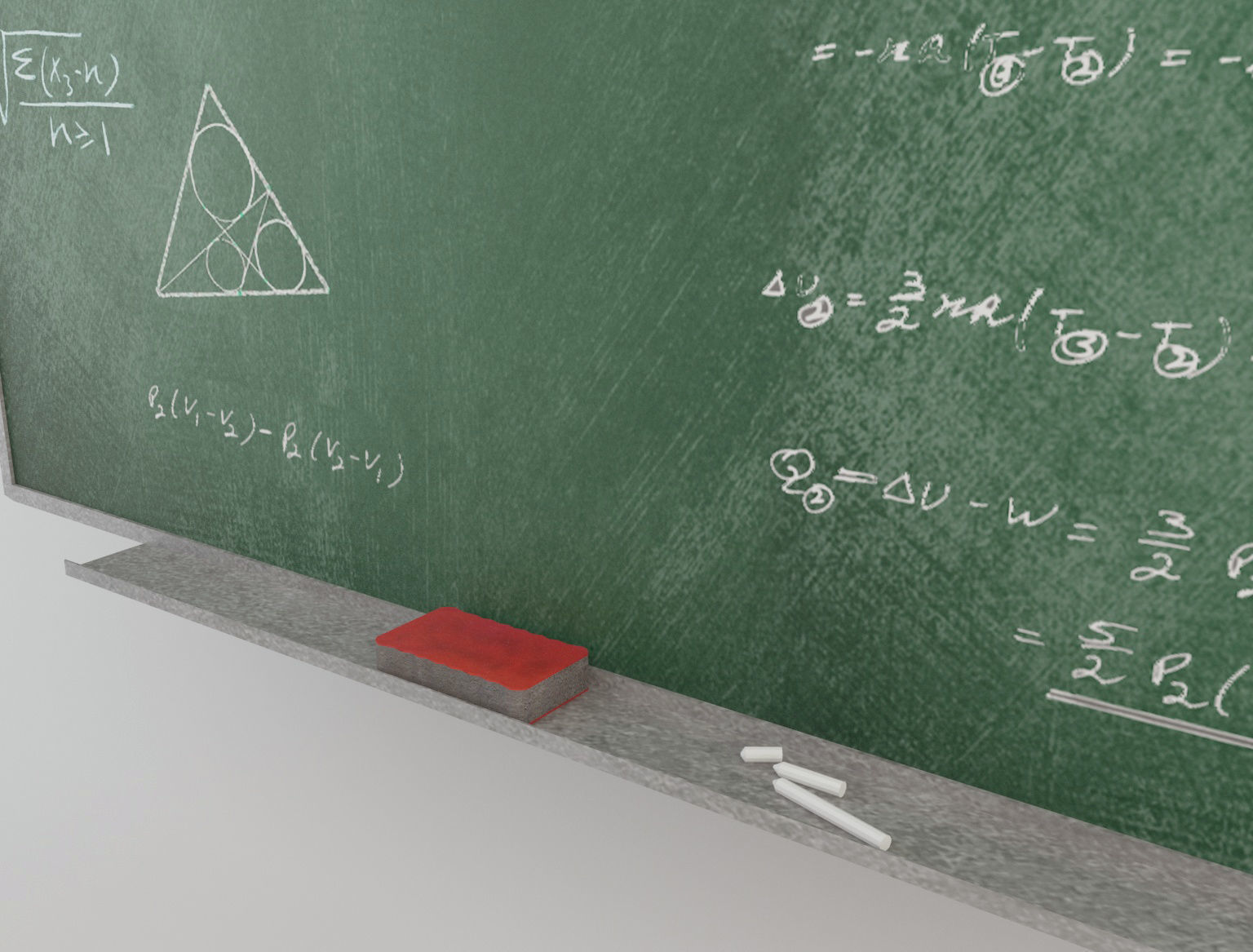 Blackboard 1 Low-poly 3D model_4