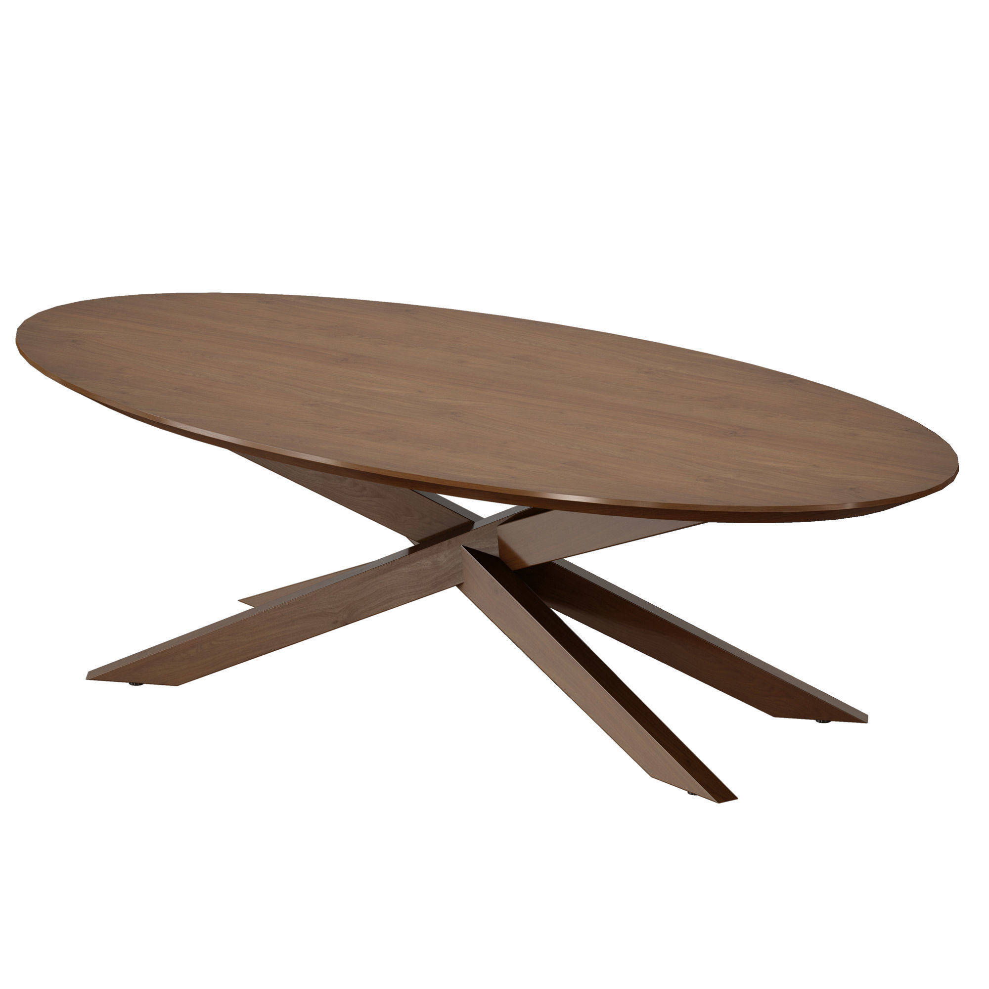 Apex Oval Coffee Table Crate and Barrel 3D model_3