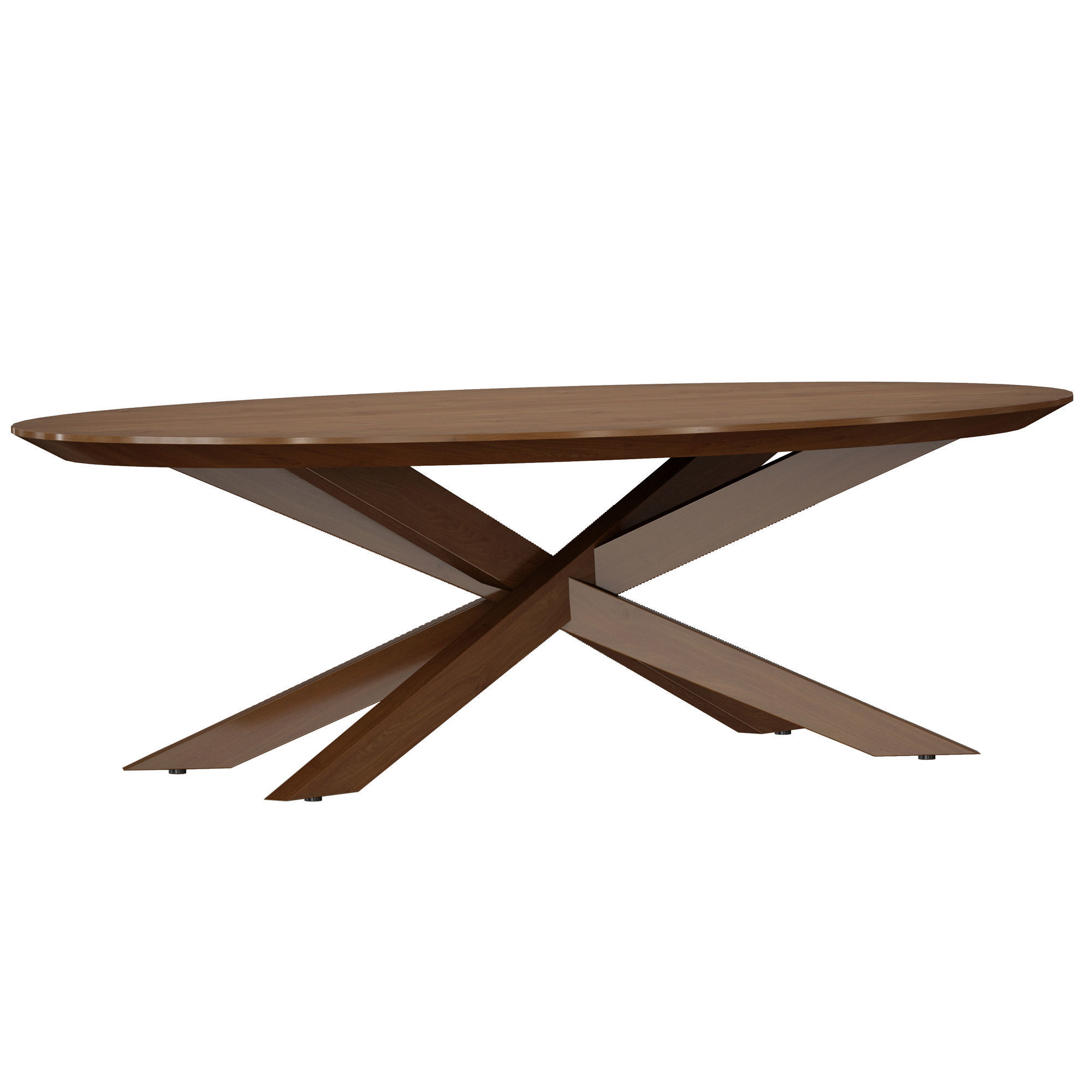 Apex Oval Coffee Table Crate and Barrel 3D model_1