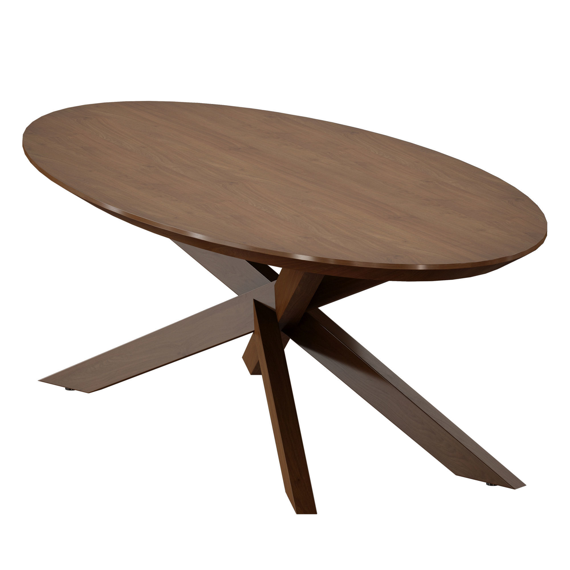 Apex Oval Coffee Table Crate and Barrel 3D model_11