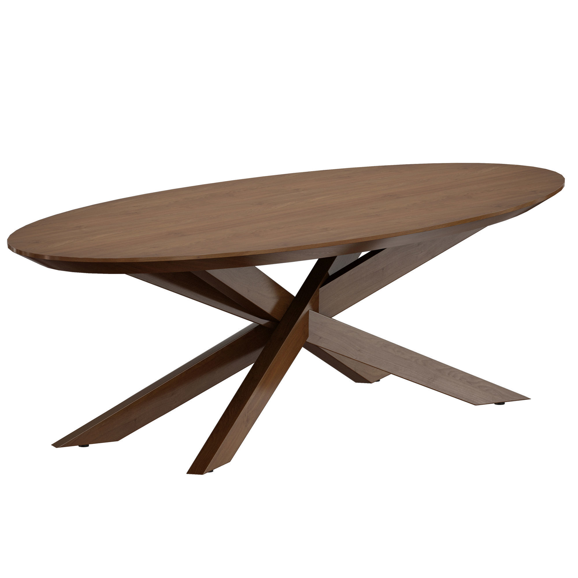 Apex Oval Coffee Table Crate and Barrel 3D model_7