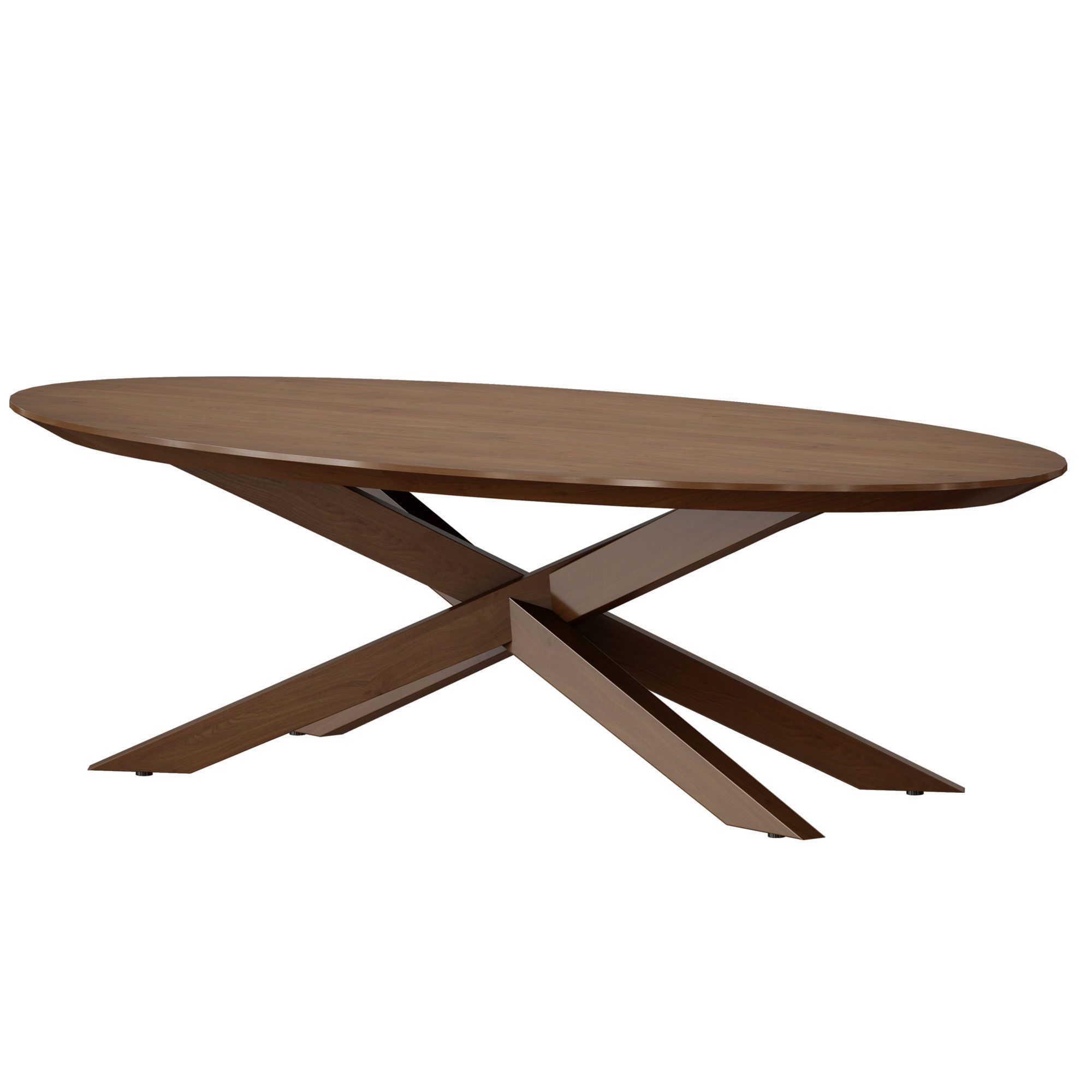 Apex Oval Coffee Table Crate and Barrel 3D model_4
