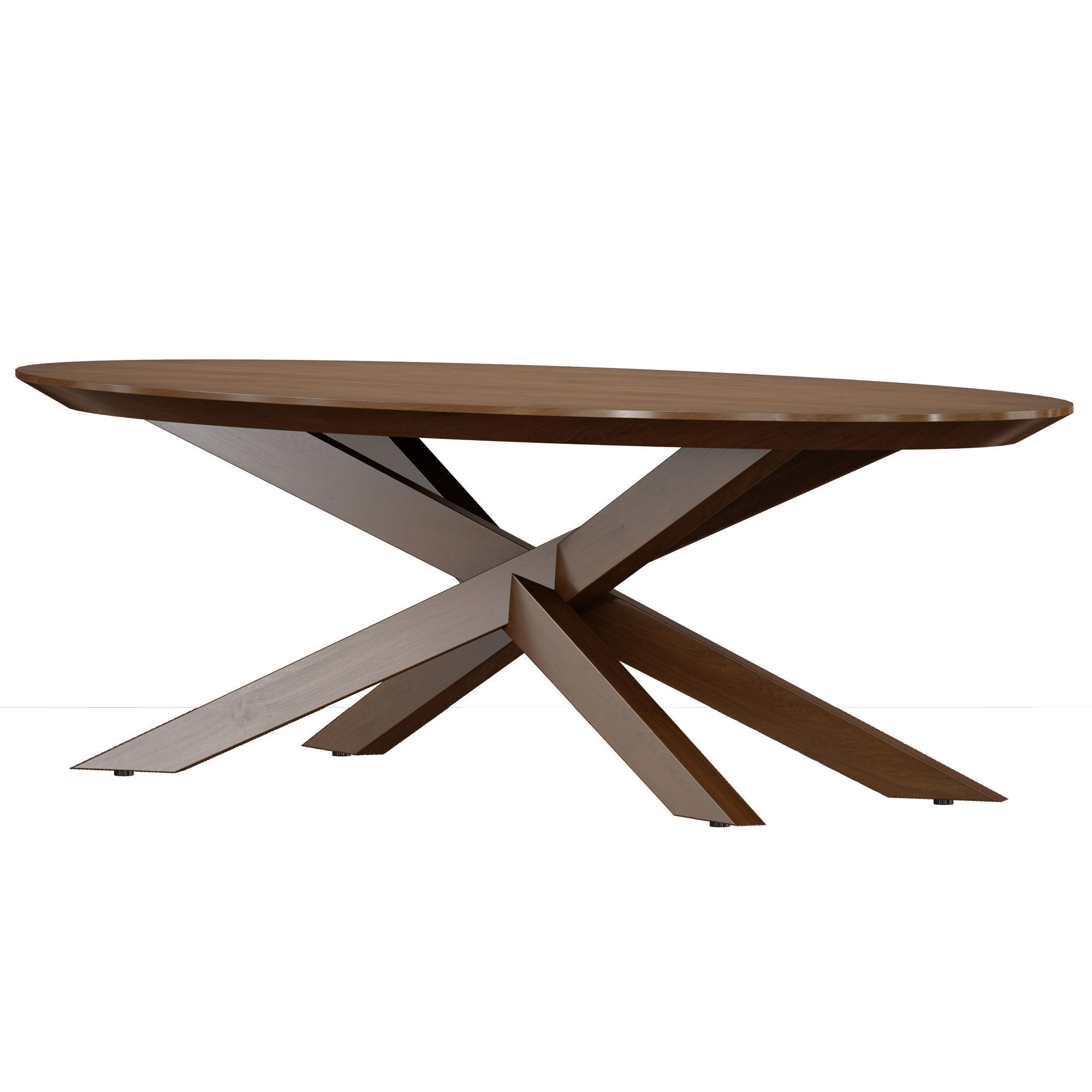 Apex Oval Coffee Table Crate and Barrel 3D model_9