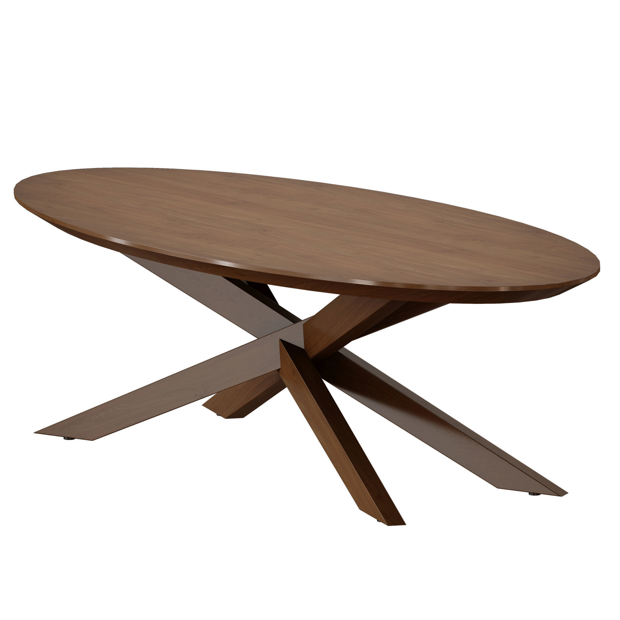 Apex Oval Coffee Table Crate and Barrel 3D model_6