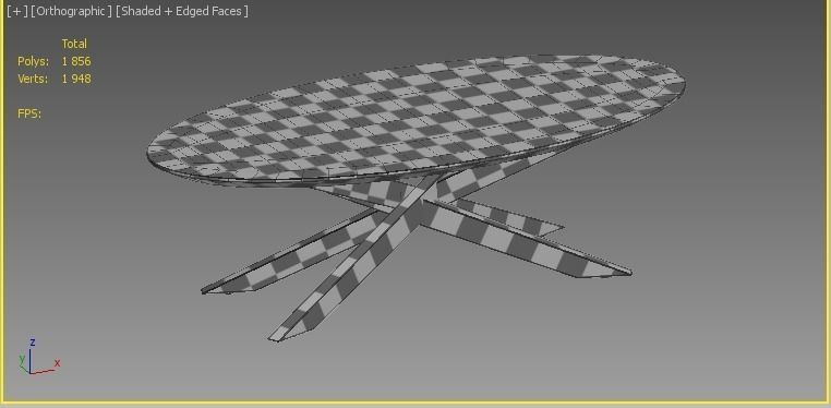 Apex Oval Coffee Table Crate and Barrel 3D model_13